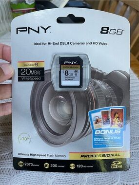 NEW PNY Professional 8GB Ultimate High Speed Memory Card - DSLR and HD Video